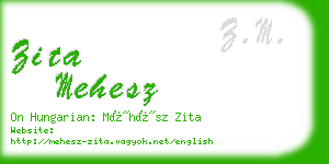 zita mehesz business card